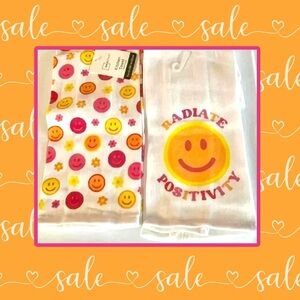 🌼🆕🌼 Mainstays Smiley Faces Radiate Positivity, Kitchen Towel Set of 2